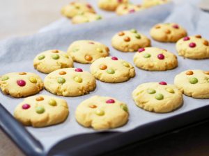 One Bowl Smartie Biscuits