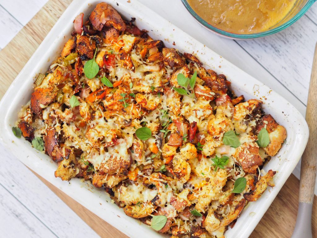 Bacon and Onion Tray Bake Stuffing - This Is Cooking for Busy MumsThis ...