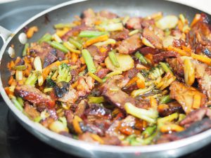 Chinese Pork and Ramen Noodle Stir Fry