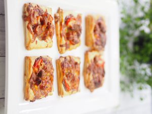 Chorizo Puff Pastry Tarts